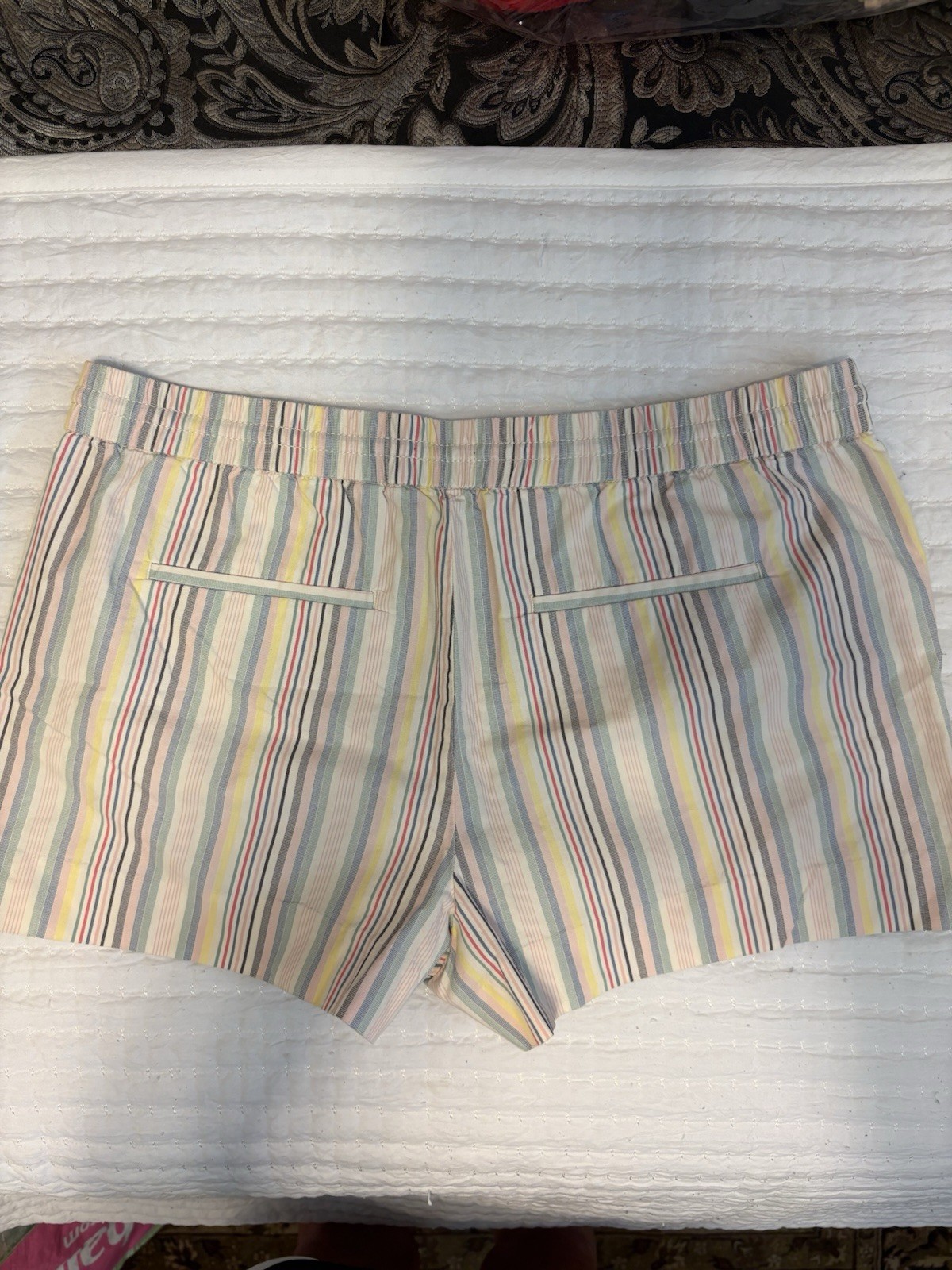 Ann Taylor Loft Pull On Multi Colored Striped Sho… - image 5