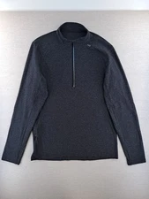Lululemon Surge Warm Half Zip Pullover Mens Large Black Base Layer Sweatshirt