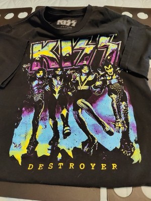 Women's Kiss Destroyer Graphic Short Sleeve T-Shirt Black S (34/36)