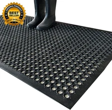 Outdoor Rubber Floor Mats anti Restaurant Commercial Kitchen Mat Rubber Drainage