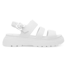 JuJu Womens Sandals White Adults Ladies Strappy Chunky EVA Platform Sunny Size