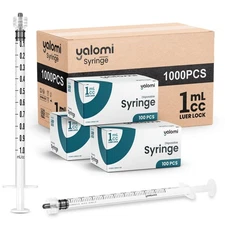 Bulk Case – 1mL Luer Lock Syringe (No Needle) – 1000 Pcs (10x100) | Sterile &...