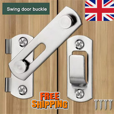 Stainless Steel Sliding Barn Door Lock Latch Gate Window Closet Silver
