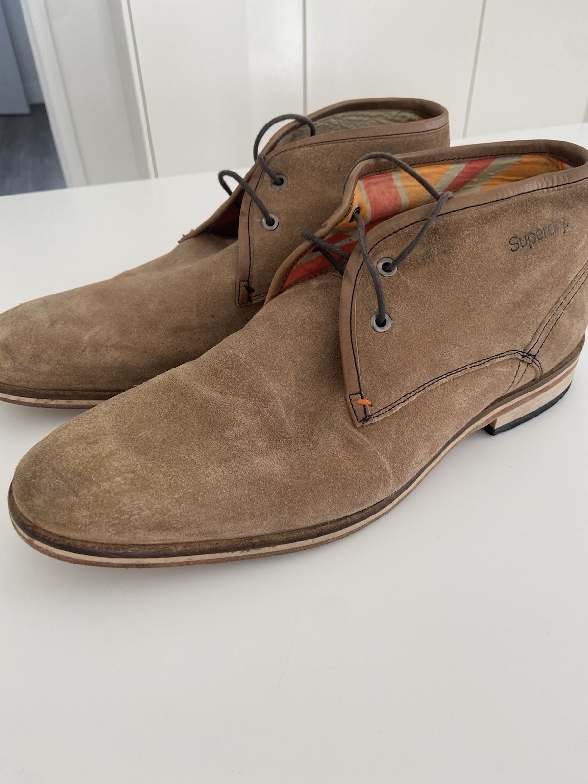 Mens Superdry Size 10 Suede Desert Boots