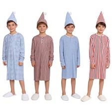 Kids Boys Costume Fitness Outfit Sleep Set Loungerwear Stripe Cap 2 Pieces
