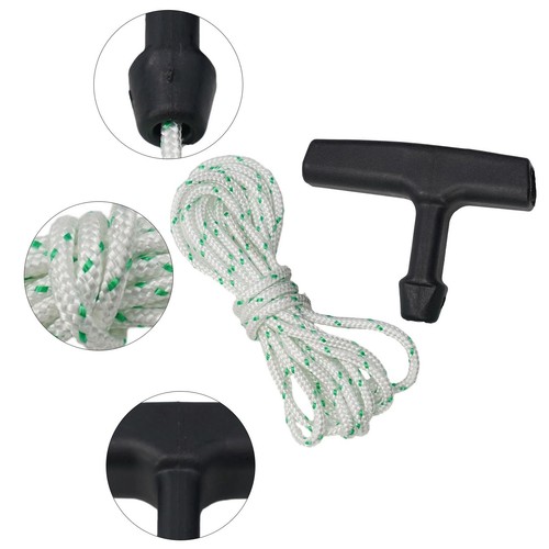 LAWNMOWER STARTER PULL HANDLE & CORD Petrol Mower Engine Starting Rope ...