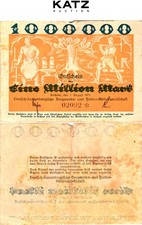 Germany - Weimar Republic Bochum and Dortmund 1 Million Mark 1923 Notgeld