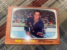 1966-67 TOPPS NHL HOCKEY CARD NM ROD SEILING NEW YORK RANGERS AHL OHA QMJHL WHA