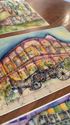 Nurhan Gokturk Prints (3) Framed New Orleans Art Cafe Du Monde St Charles Embers