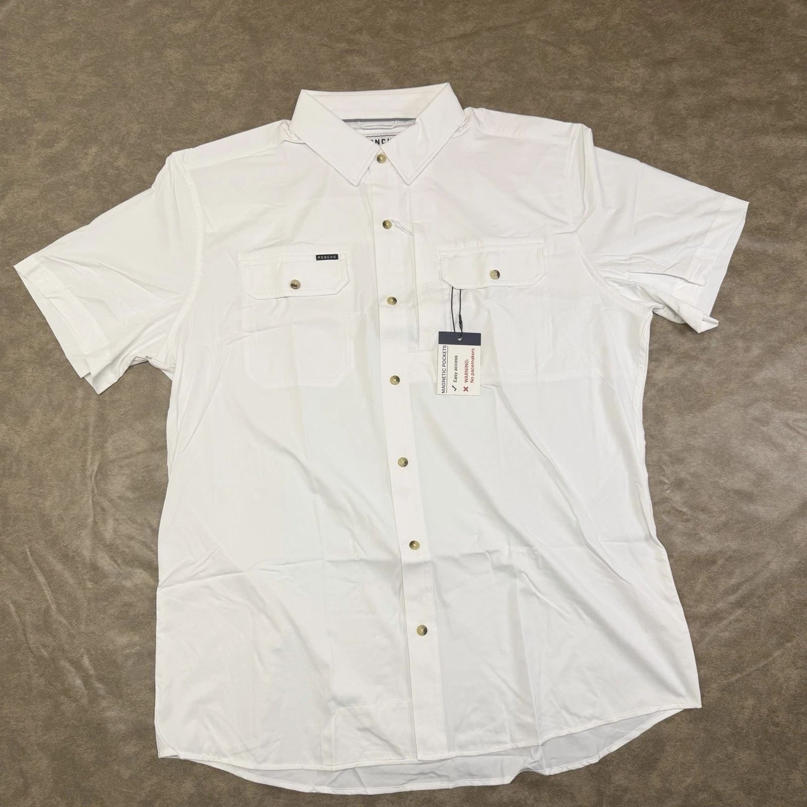 Poncho Men’s Shirt Short Sleeve XL Slim Fit The Salty Dog Vented Brand New!
Opens in a new window or