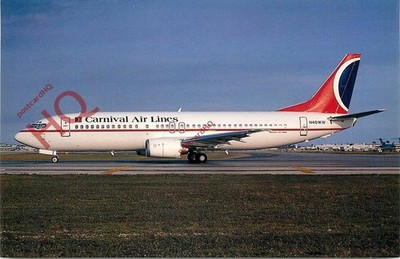 Ansichtskarte - Karneval Air Lines Boeing 737-4Q8 N401KW @ FLL [FLQ]