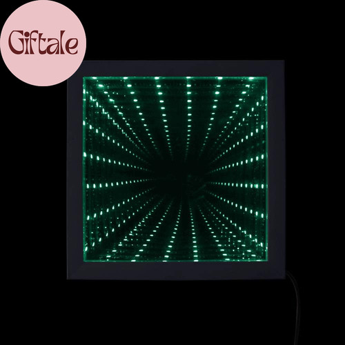 LED Infinity Mirror Wall Frame Multi Color Changing Light Decor