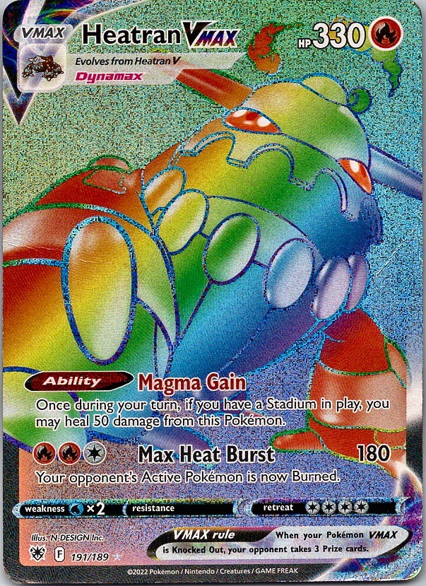 Heatran VMAX - Astral Radiance (HP) Holo 191/189 Fire Inc. #485