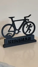 Ironman Triathlon Display For Bookshelf Or Desk Swim Bike Run