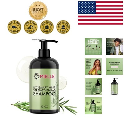 Organic Rosemary Mint Shampoo with Biotin - Revitalize & Protect Hair Naturally