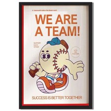 Baseball Teamwork Quote Canvas Oil Paintings Reproduction