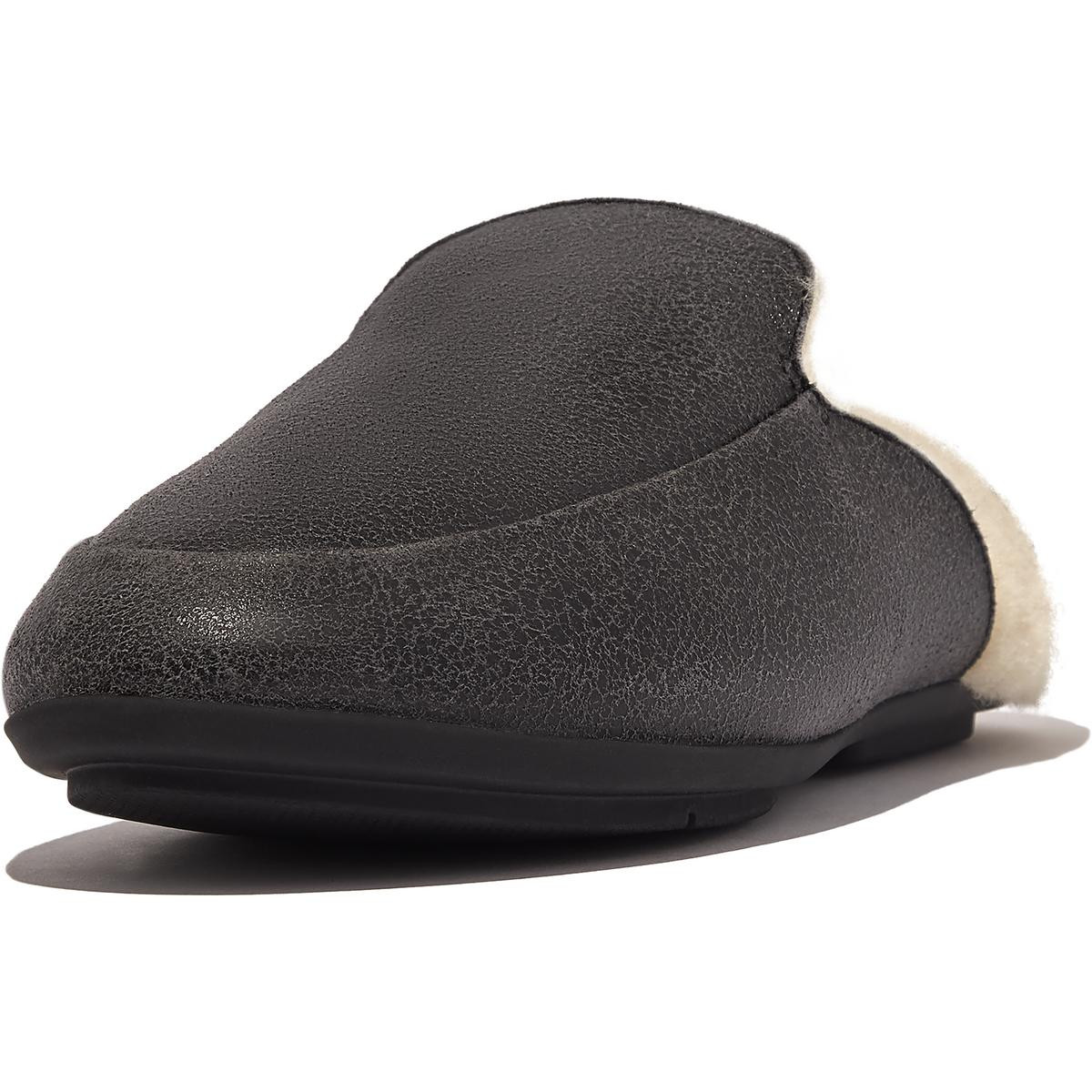 Женские шлепанцы из овечьей шерсти Gracie Fitflop черного цвета 5 средних размеров BM BHFO 9379 6990₽