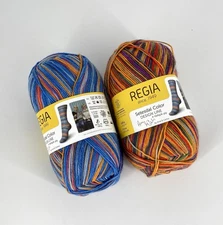 Schachenmayr Regia Arne & Carlos Sock Yarn 4 ply /100g /420m~ Lot of 2 Skeins