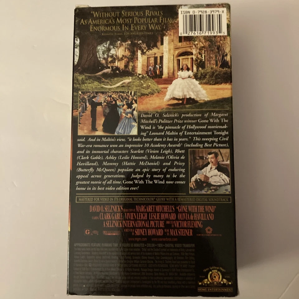 1939 Gone With The Wind, VHS Tapes, VCR, Movies. Classic, Antiques, Electronics, - Image 3 of 4