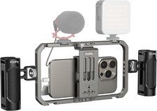Universal Phone Cage,Smartphone Video Rig Kit with Handles,Handheld Stabilizer
