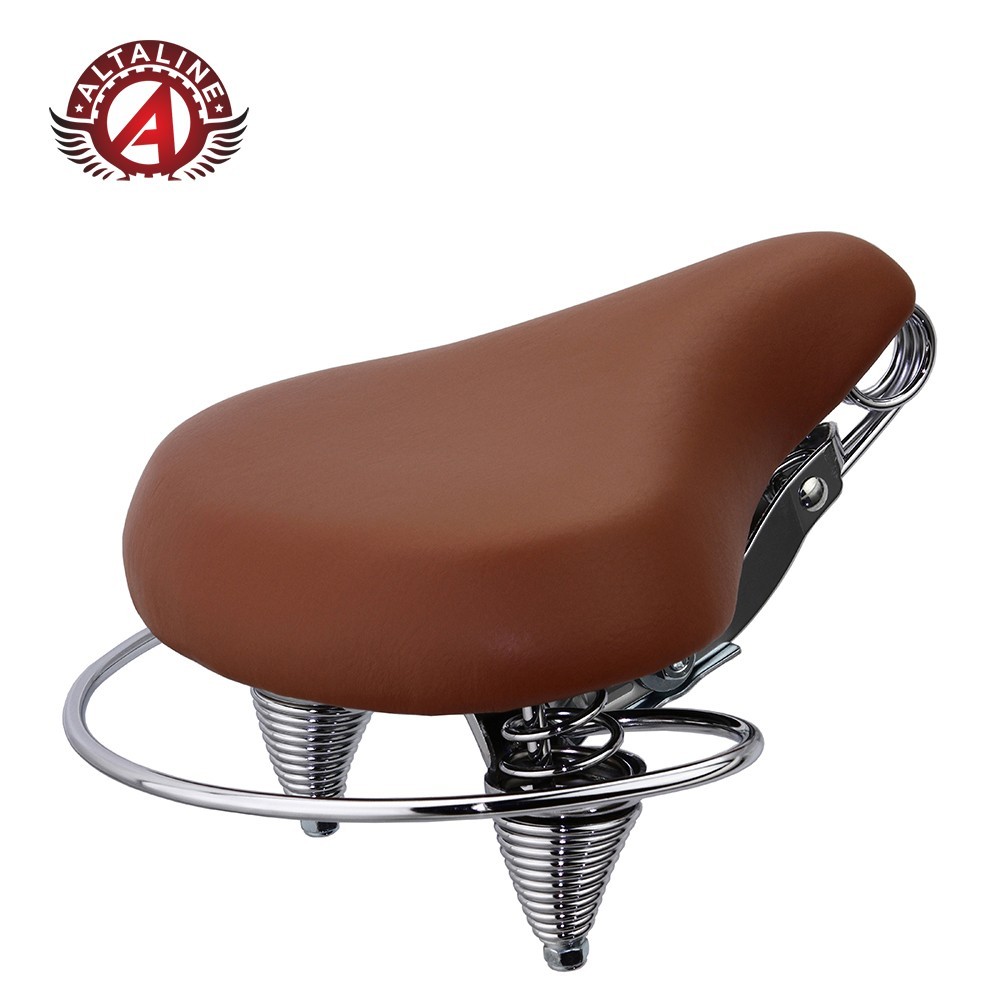Selle Vélo Cruiser ALTALINE Noire Gel Ressorts Hélicoïdaux - Beach Bike