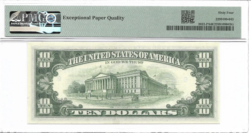 1981 $10 SAN FRANCISCO FRN. PMG GEM UNCIRCULATED 65 EPQ Banknote - Image 2 of 2