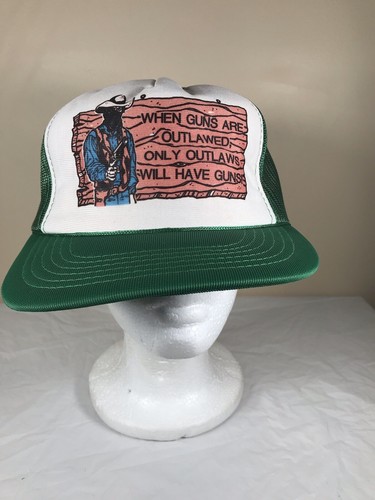 Vintage Outlaw 2A Gun USA Trucker Mesh 