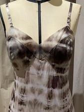 Vintage Hand Dyed Lace Trimmed Slip Dress S