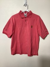 Vintage Mens Guess Pink Short Sleeve Polo Shirt Size XL Made in USA