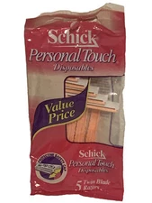 Vintage 1995 Schick Personal Touch Slim Women's Disposables Razor 5 Ct Sealed