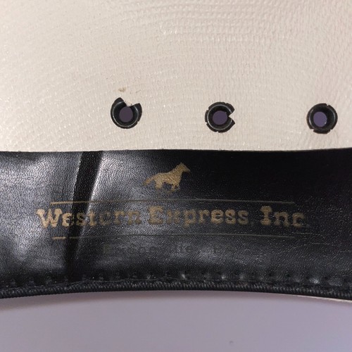 Western Express Appaloosa Straw Cowboy Hat Size 6 7/8 Made in Mexico - Picture 9 of 9