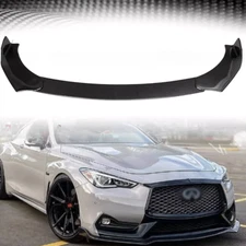 Carbon Style Front Bumper Lip Body Kit Spoiler Splitter For Infiniti Q60 Q70 Q50