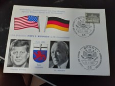vintage 1963 special historic german stamp with US emblem JFK in Germany