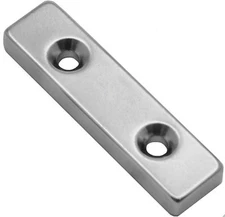 1 Neodymium Magnet 2 x 1/2 x 1/4 inch Countersink Block
