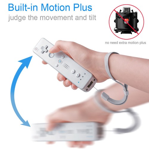 Built in Motion Plus Remote Controller & Nunchuck w/ Case for Nintendo Wii Wii U - Picture 3 of 27