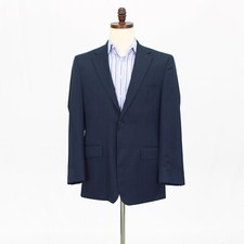 Jos. A. Bank 40R Navy Sport Coat Blazer Jacket Solid 2B Wool