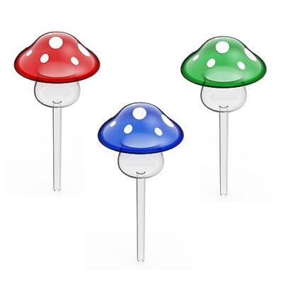NiHome Mushroom Plant Self Watering Globe 3-Pack (3 Colors)