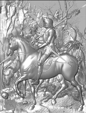 Death and Devil panno 3d STL file - Model for CNC Router Machine #5