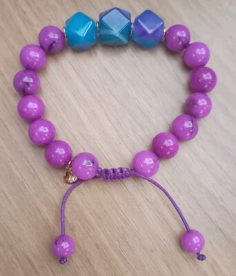 Nikki & Me / Lola Rose Inez Armband Aqua Lila Achat Mix Neu mit Etikett      