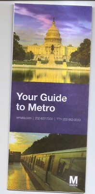 WASHINGTON DC USA SUBWAY WMATA YOUR GUIDE TO METRO MAP 7-2024 edition LATEST