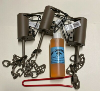 3 Duke DP Dog Proof raccoon kit ,1 DP setter & 1 Liquid Gold Bait trap NEW SALE