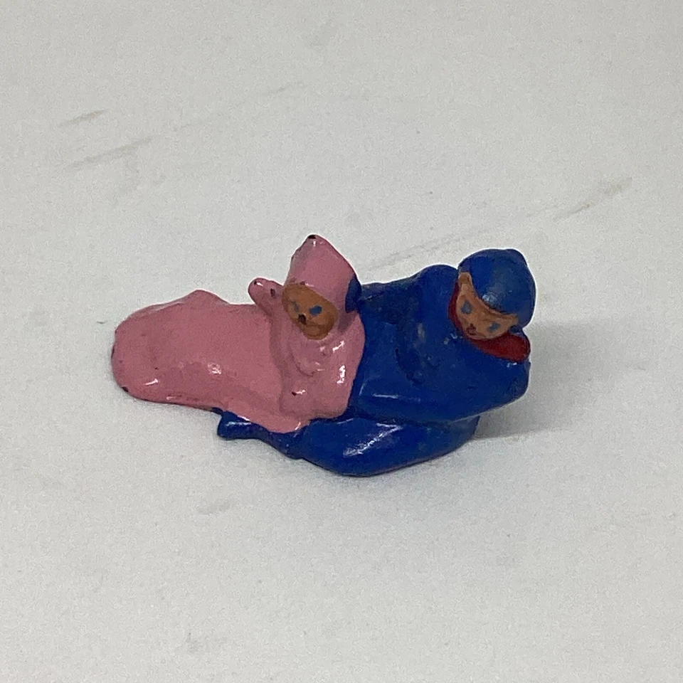 (Lote de 17) Estatuillas de Plomo Fundido Barclays Navidad Invierno Paisaje Años 50 De Colección Foto 4 de 4