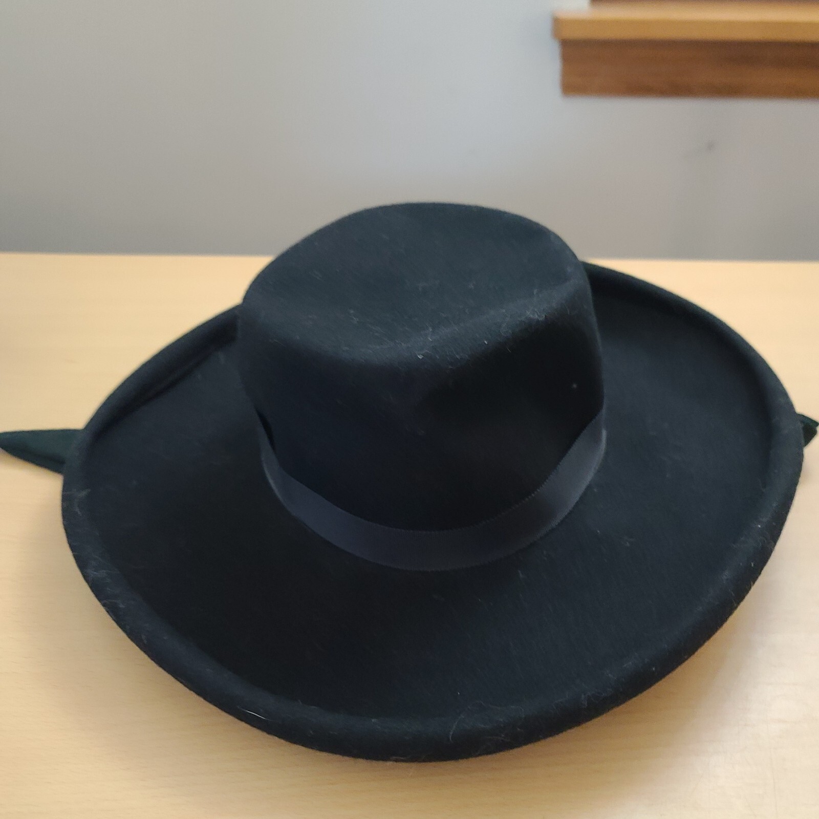 Vintage Black Riding Hat, Bollman Hat Co. 100% Wool Doeskin Felt Made ...