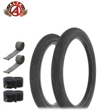 VINTAGE SCHWINN STYLE BRICK 16 X 1.75 S2 TIRE W/20 X 2.125 S2 BRICK TIRE 6PC SET