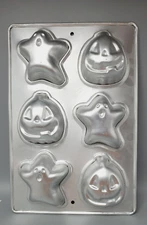 Mini Ghosts and Pumpkins Pan Cake Jello Mold Wilton 2105-188 