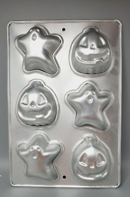 Mini Ghosts and Pumpkins Pan Cake Jello Mold Wilton 2105-188 