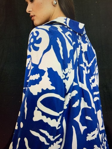 Vestido camisero de viscosa para damas H&M, talla M, azul/floral, nuevo sin etiquetas - Imagen 16 de 22