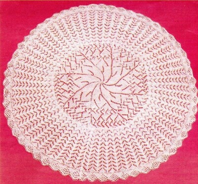 Baby circular shawl knitting pattern in Lace Christening 48  UK