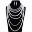 thumbnail 20 - Trendy Multilayer Pearl Long Chain Choker Necklace Statement For Women Jewelry