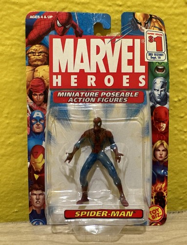 Toy Biz Marvel Heroes: SPIDERMAN Miniature Poseable Action Figures, NEW